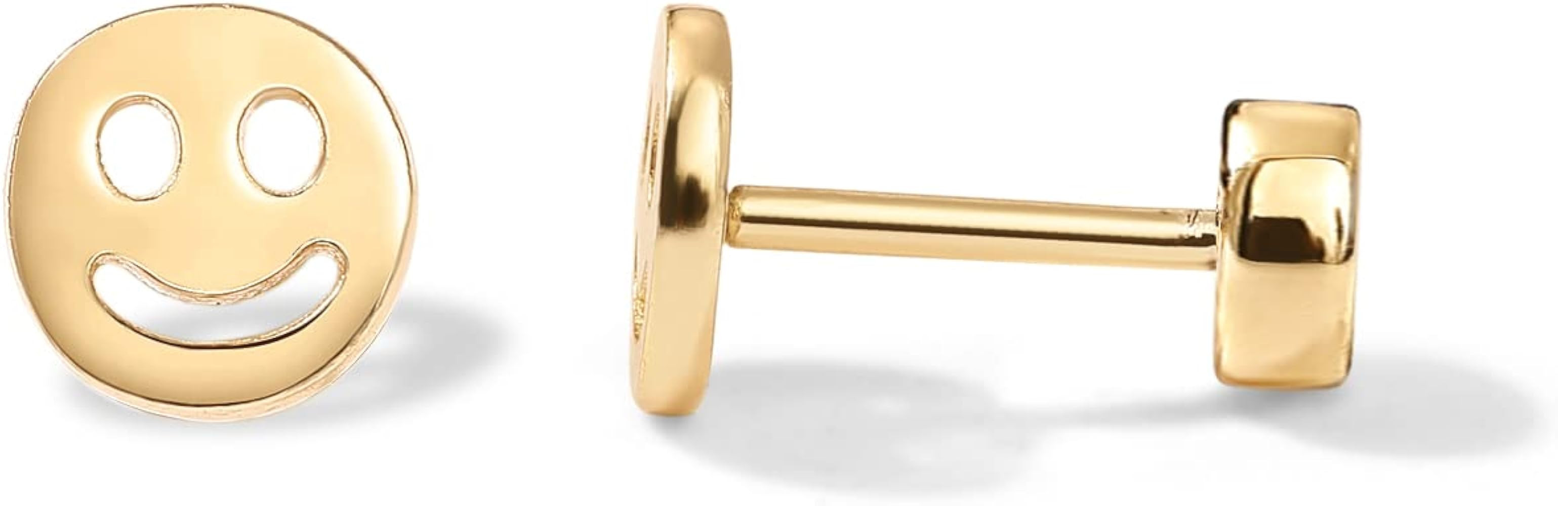 PAVOI 14K Gold Plated 925 Sterling Silver Posts Pair of Flat Back Stud Earrings for Women | Carti... | Amazon (US)