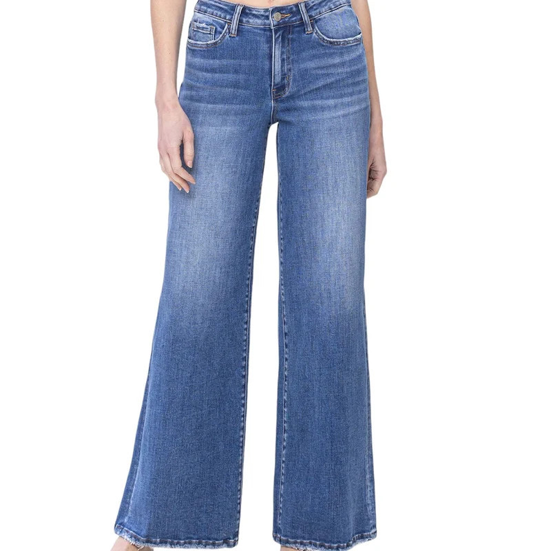 Vervet Denim Awe - High Rise Wide Leg Jeans - Blue - 29 | Verishop