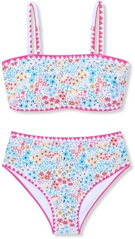Girl Two Piece Swimsuits Adjustable Straps Bikini Sets with Chest Pad Size 9-16Y | Amazon (US)