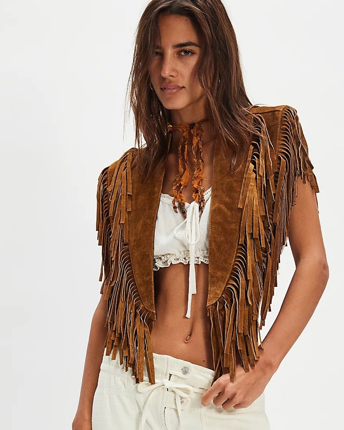 Divine finishing touch or stand alone free people suede fringed shrug - a perfect summer staple and a nod to Cowboy Carter chic. 

#LTKeurope #LTKstyletip #LTKsummer