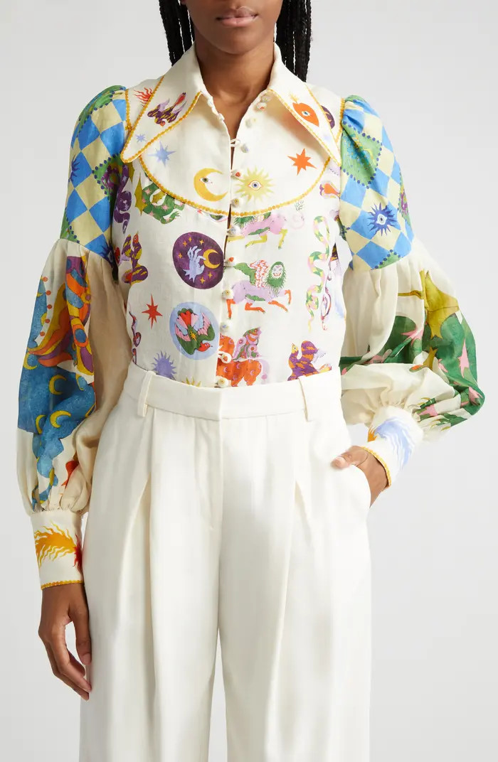 Lou Print Linen Shirt | Nordstrom