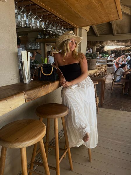 Ibiza outfit 
Silver swimsuit, Ted Baker 
Black bandeau top, Primark but similar linked
Boho maxi skirt, asos 
Black basket bag, Ted Baker
Hat, Next (similar linked)
Flip flops, Havianas 

#LTKfamily #LTKeurope #LTKsummer