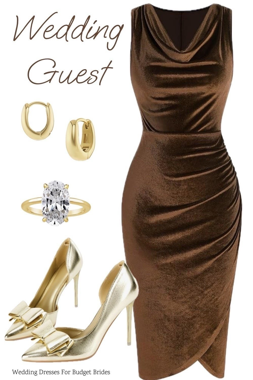 Wedding guest outfit idea in brown and gold. All from Amazon.

Special occasion dress, cocktail dress, semi formal wedding guest dress, party dress, event dress. 

#LTKSeasonal #LTKWedding