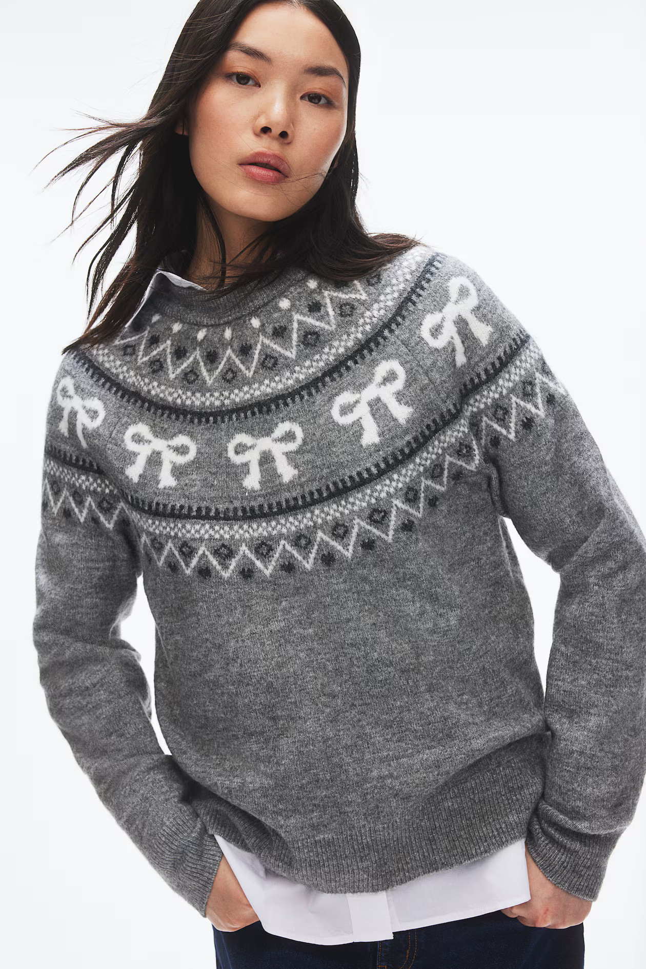 Jacquard-Knit Sweater | H&M (US + CA)