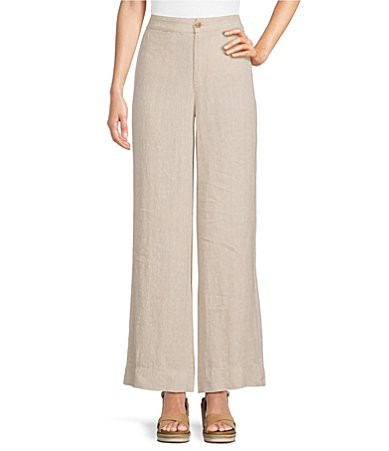 Faherty Sun Strider Linen Wide Leg Pants - M | Dillard's