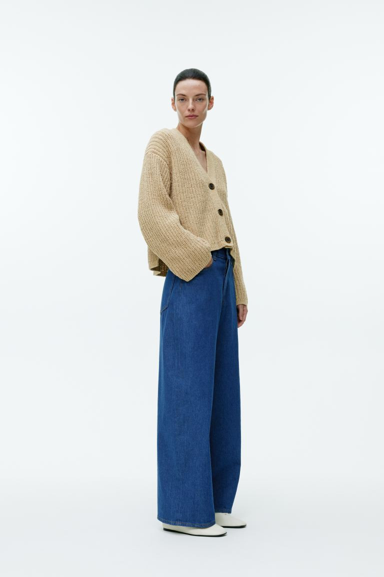 Cotton Blend Cardigan - Beige - Ladies | H&M GB | H&M (UK, MY, IN, SG, PH, TW, HK)