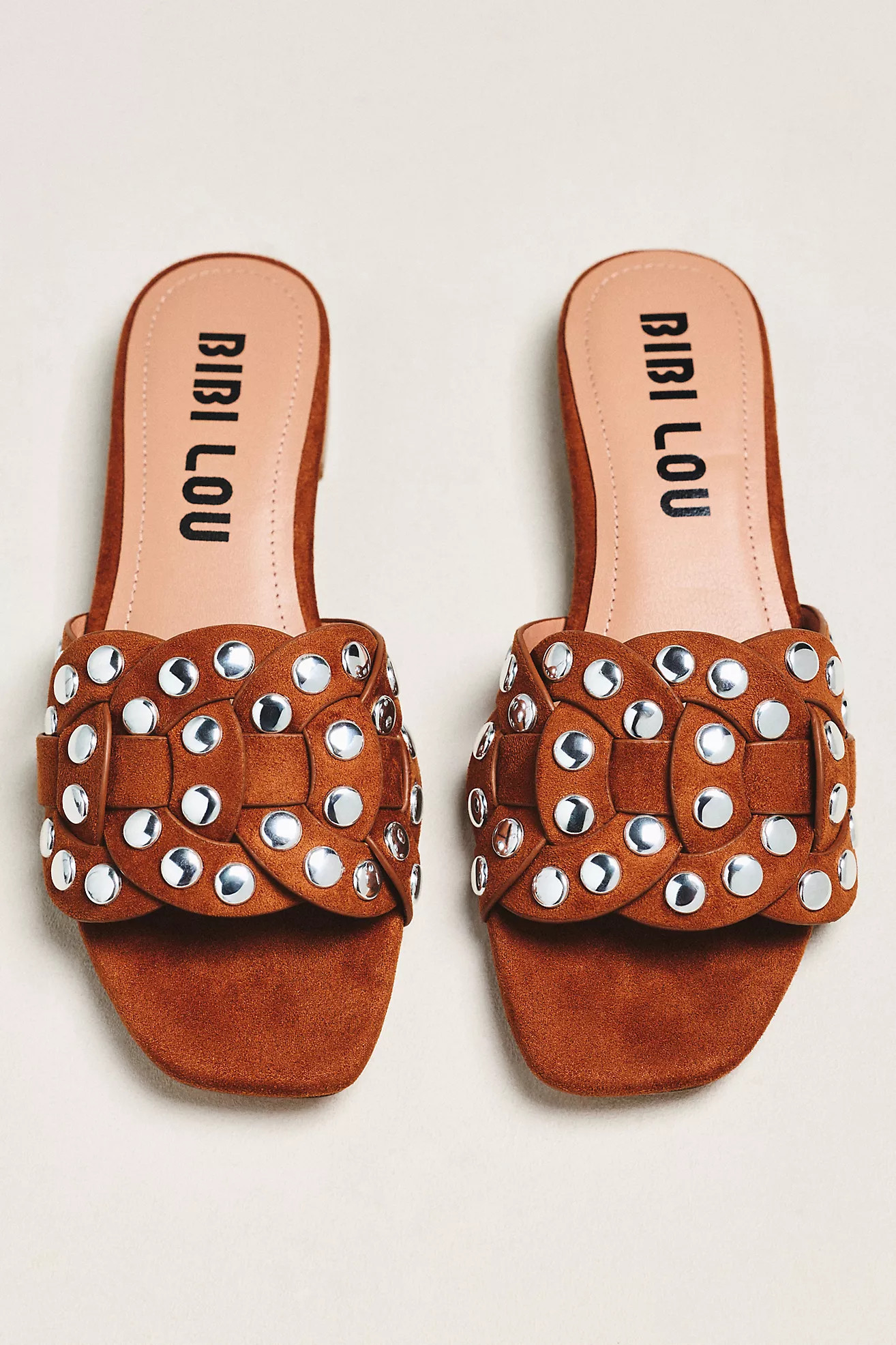Bibi Lou Studded Faux Suede Slides | Anthropologie (US)