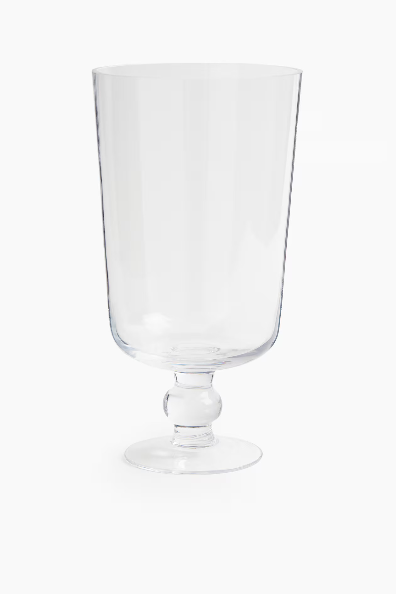 Large Footed Glass Vase - Transparent - Home All | H&M US | H&M (US + CA)