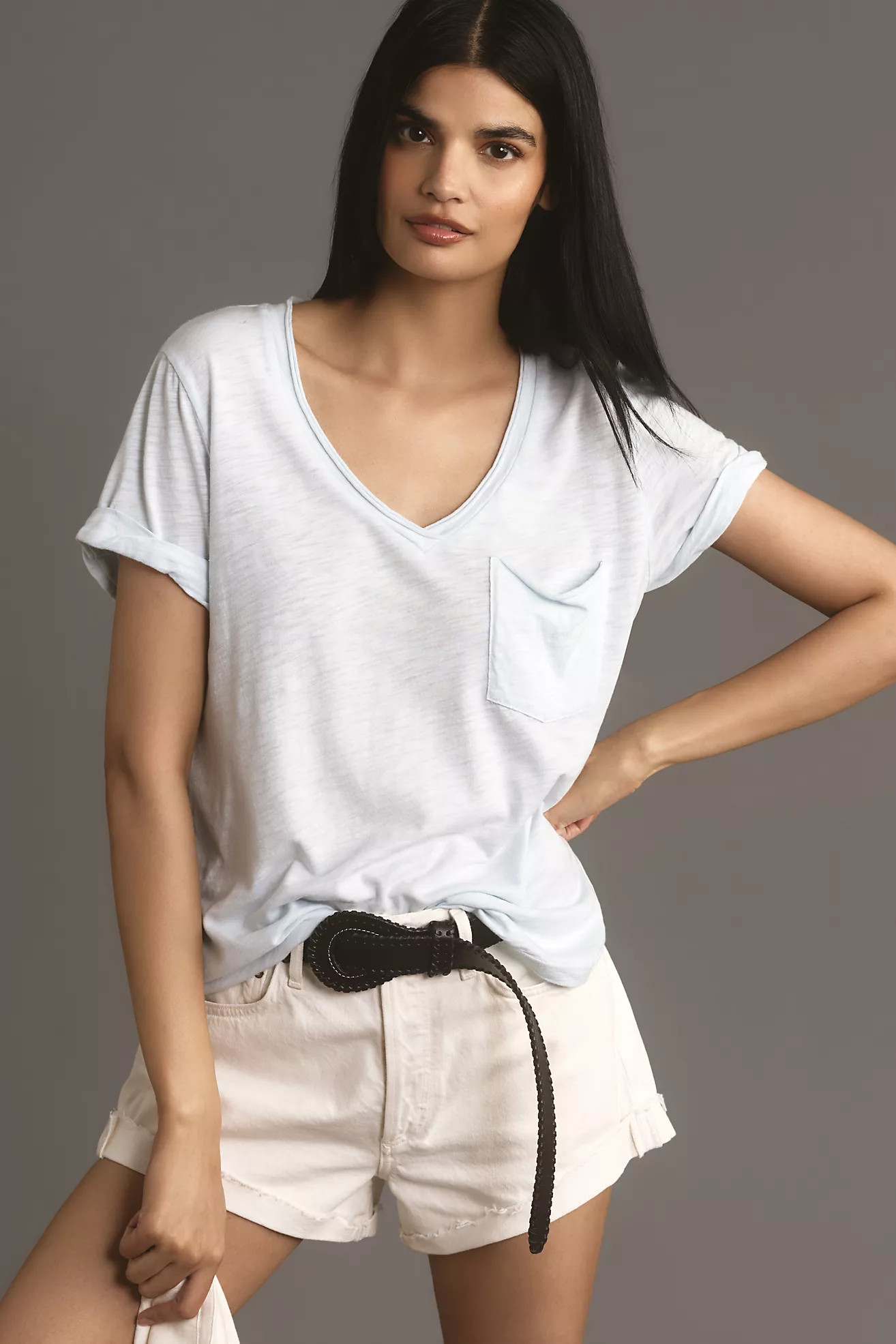 The Lars Classic V-Neck Tee by T.La | Anthropologie (US)