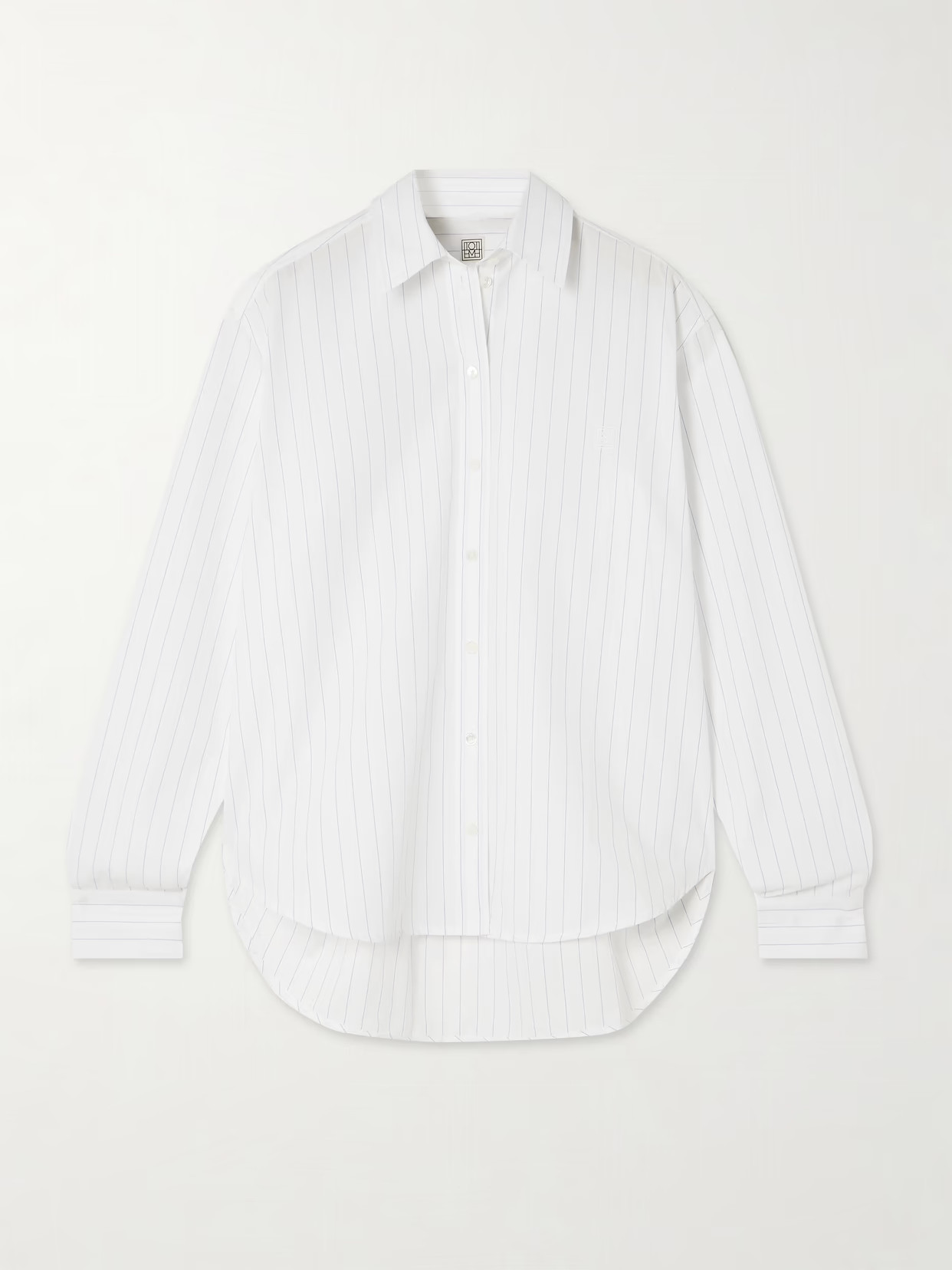 TOTEME - Striped Organic Cotton-poplin Shirt - White | NET-A-PORTER (US)