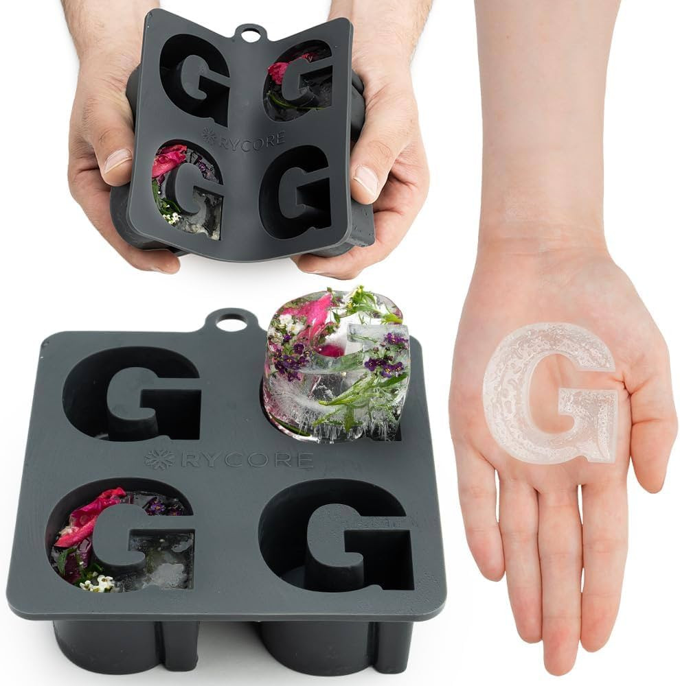 Versatile Silicone Molds for Baking - Custom Letter G Shape - Large Ice Cube Molds for Cocktails ... | Amazon (US)