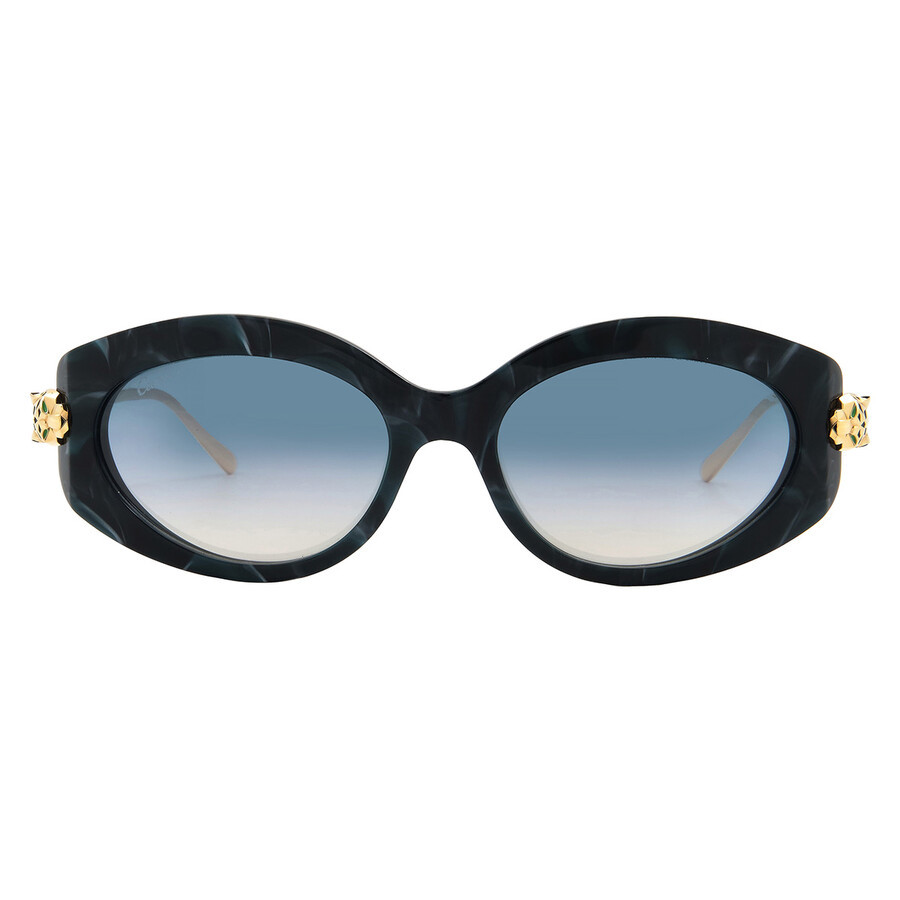 Panthere de Green Oval Ladies Sunglasses | Jomashop.com & JomaDeals.com