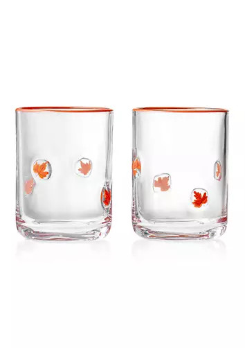 Set of 2 Leaf Icon Glasses | Belk