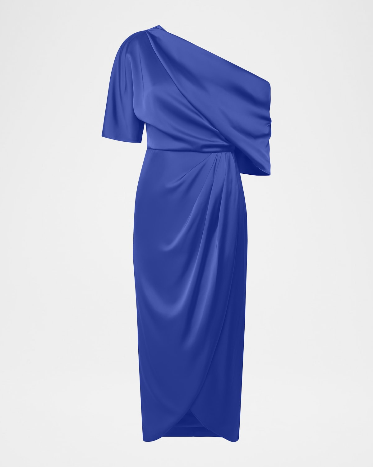 Rayna Draped One-Shoulder High-Low Gown | Neiman Marcus