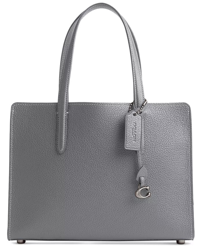 COACH Polished Pebble Leather Carter Carryall 28 - Macy's | Macy's
