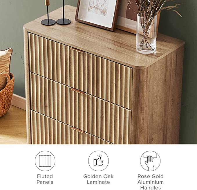 mopio Brooklyn Mid-Century Modern Dresser/Credenza, Waveform Panel with Sleek Curved Profile with... | Amazon (US)