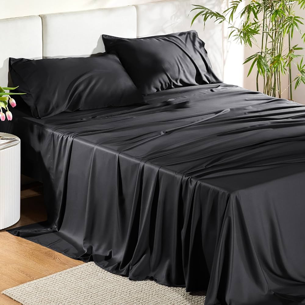 Bedsure California King Sheet Sets, Cooling Sheets, Rayon Derived from Bamboo, Deep Pocket Up to ... | Amazon (US)
