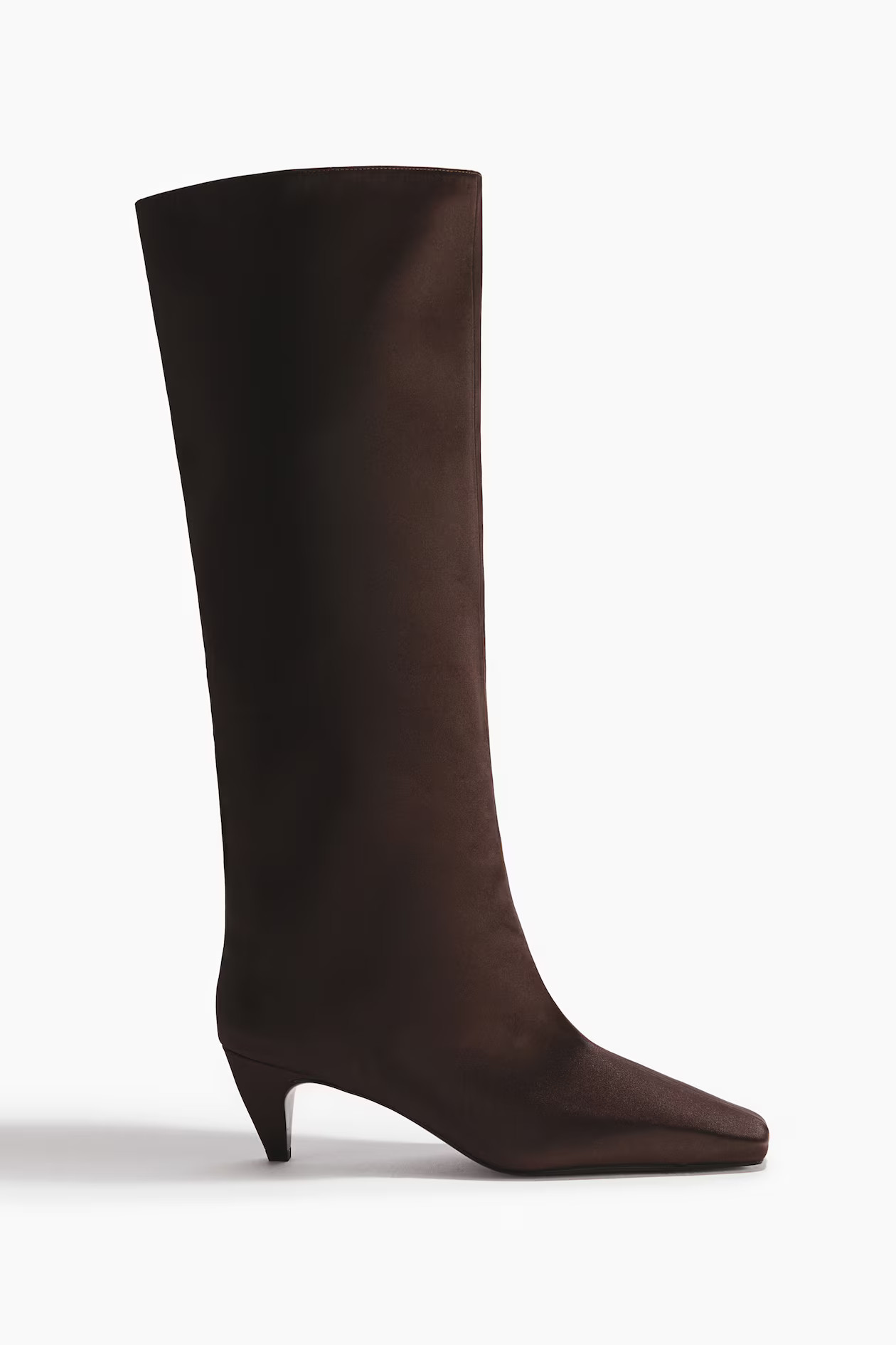 Satin knee-high boots | H&M (UK, MY, IN, SG, PH, TW, HK)