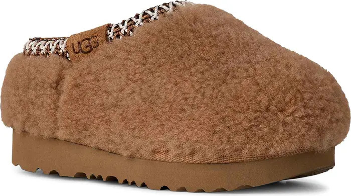Kids' Tasman Maxi Curly Genuine Shearling Slipper | Nordstrom