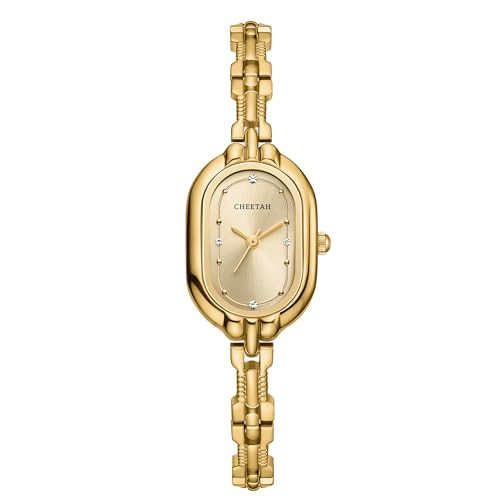 CHEETAH Women's Gold Dainty Bangle Watch Small Vintage Bracelet, Easy Read Numeral Dial Waterproo... | Amazon (US)