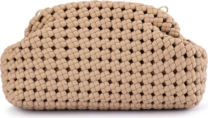 Everly Handwoven Faux Leather Frame Clutch | Nordstrom