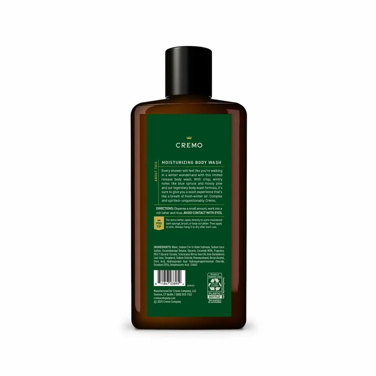 Cremo Men's Holiday Body Wash, Winter Woods, 16 fl oz | Walmart (US)