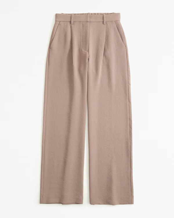 A&F Harper Tailored Premium Crepe Pant | Abercrombie & Fitch (UK)