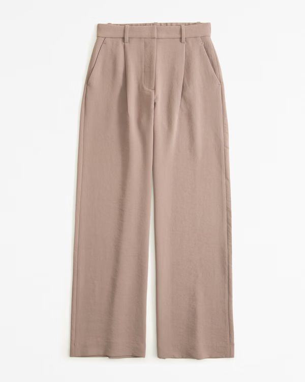 A&F Harper Tailored Premium Crepe Pant | Abercrombie & Fitch (UK)