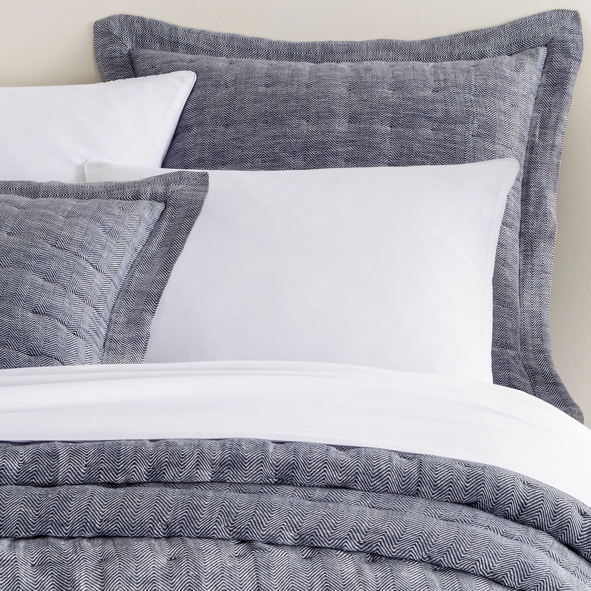 Brussels Indigo Quilted Sham | Annie Selke