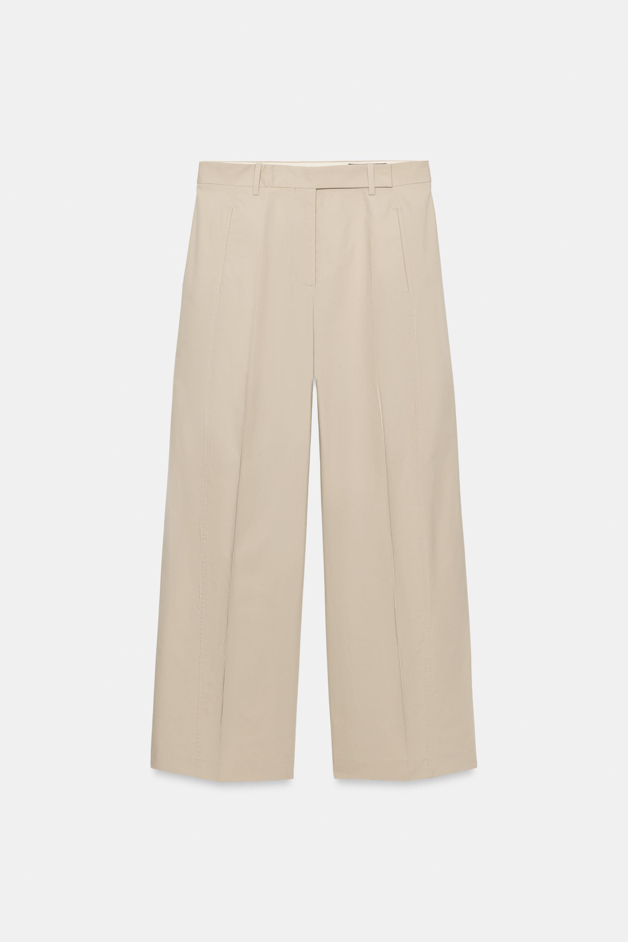 ZW COLLECTION POPLIN PANTS | Zara Canada