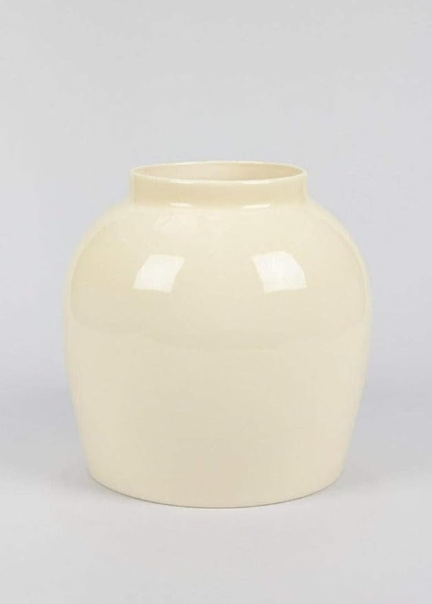 Afloral Large Tabletop Cream Glossy Ceramic Vase - 10.5" | Amazon (US)