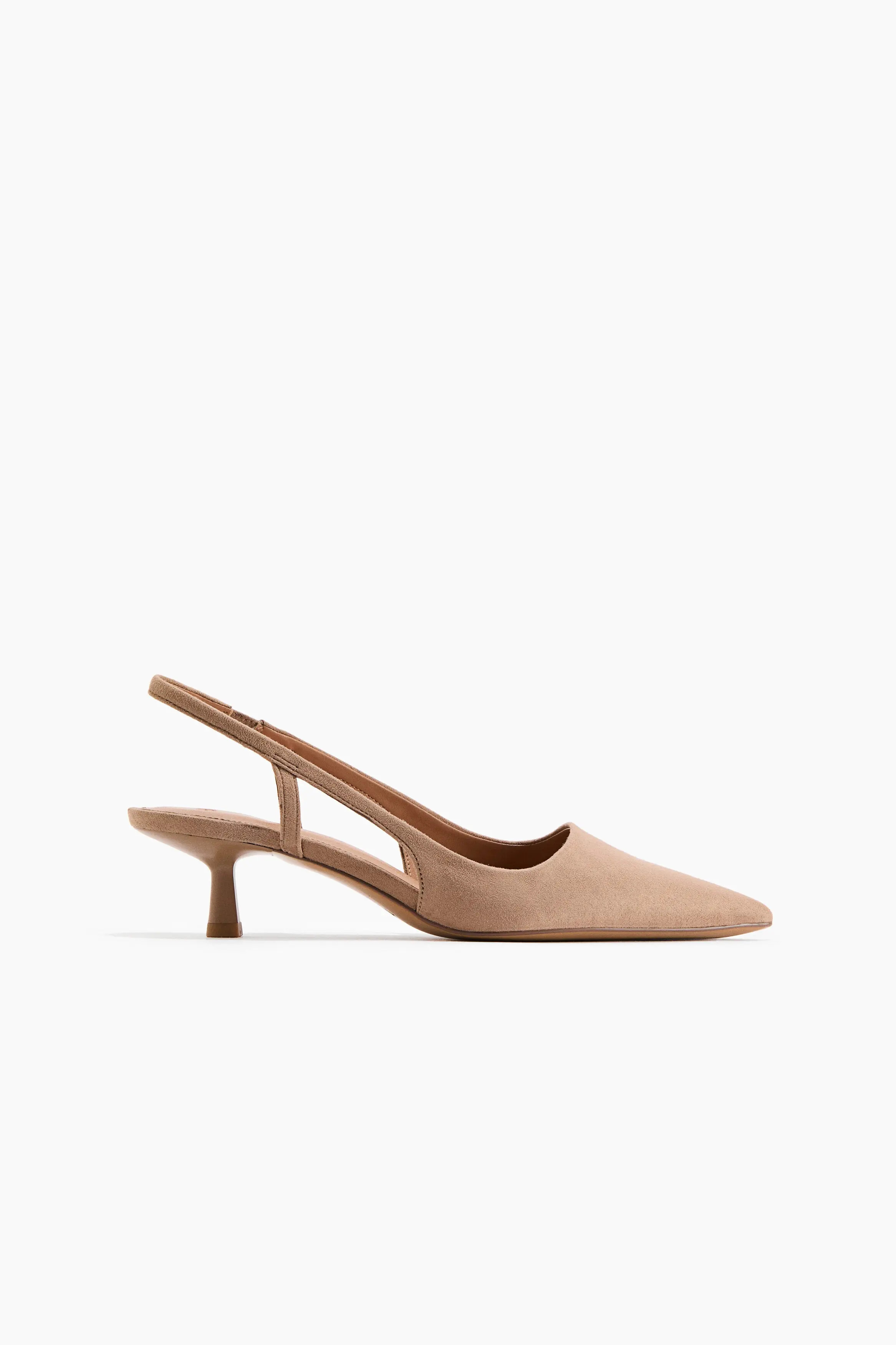 H&M Kitten-heeled Slingbacks in Dark Brown at Nordstrom, Size 10 | Nordstrom