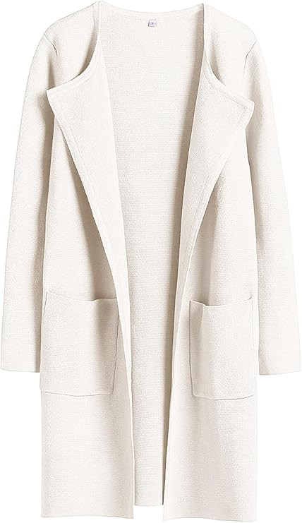 ANRABESS Womens Cardigan Sweater Open Front Knit Long Coatigan Dressy Casual Jacket Coat 2025 Fal... | Amazon (US)