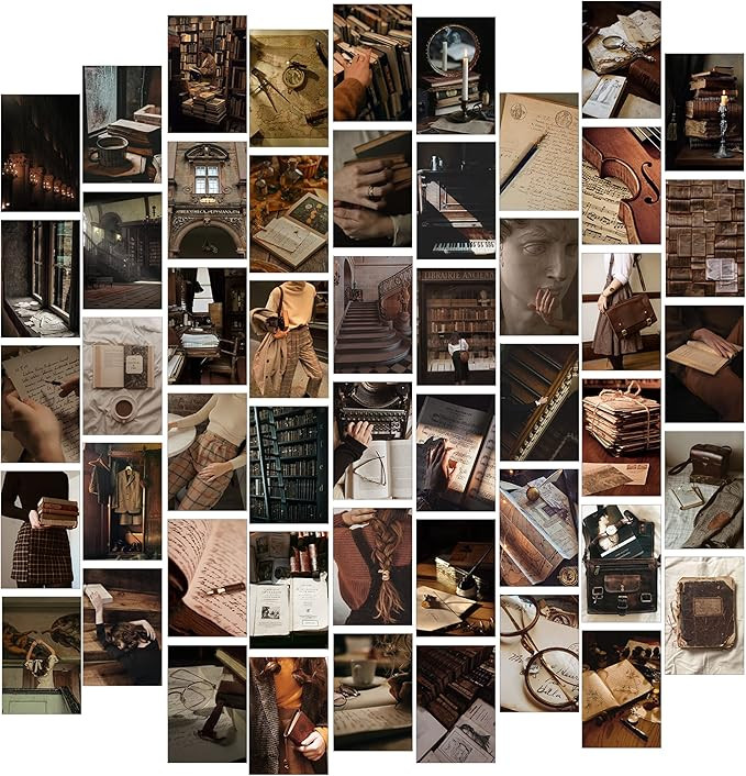 Fardes Tiktok Dark Academia Kit de collage mural vintage pour chambre d'adolescente - 50 pièces ... | Amazon (FR)