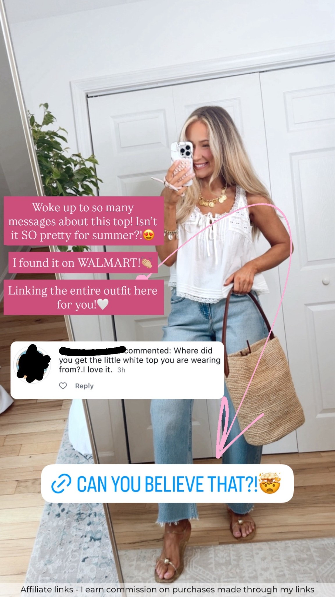 Affiliate links - I earn commission on purchases made through my links | casual spring outfit
Walmart top
Abercrombie jeans 