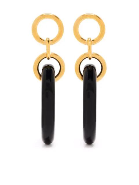chunky hoop-drop earrings | Farfetch Global