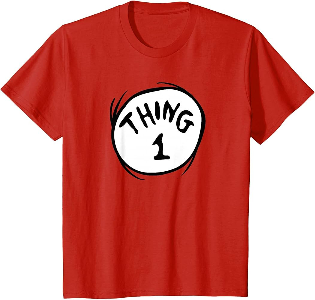 Kids Dr. Seuss Thing 1 Emblem Youth T-Shirt | Amazon (US)