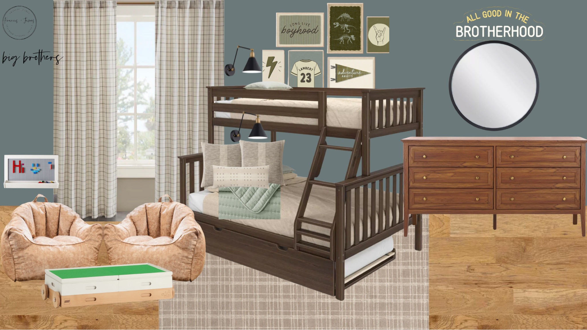 Brother Room, big brothers, kids room, shared room, sibling room, boys, boys playroom, boys bedroom, sports room, guest room, basement 

#LTKHome #LTKMostLoved #LTKFamily