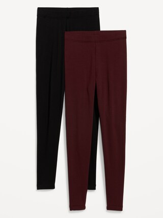 High-Waisted Fleece Leggings 2-Pack for Women | Old Navy (US)