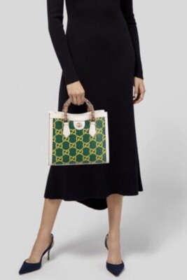 Gucci Diana GG Small Tote Bag Green Limited Edition- BNWT | eBay US