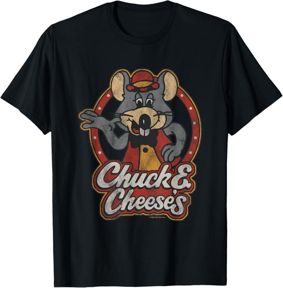 Chuck E. Cheese Classic Entertainer Portrait Distressed T-Shirt | Amazon (US)