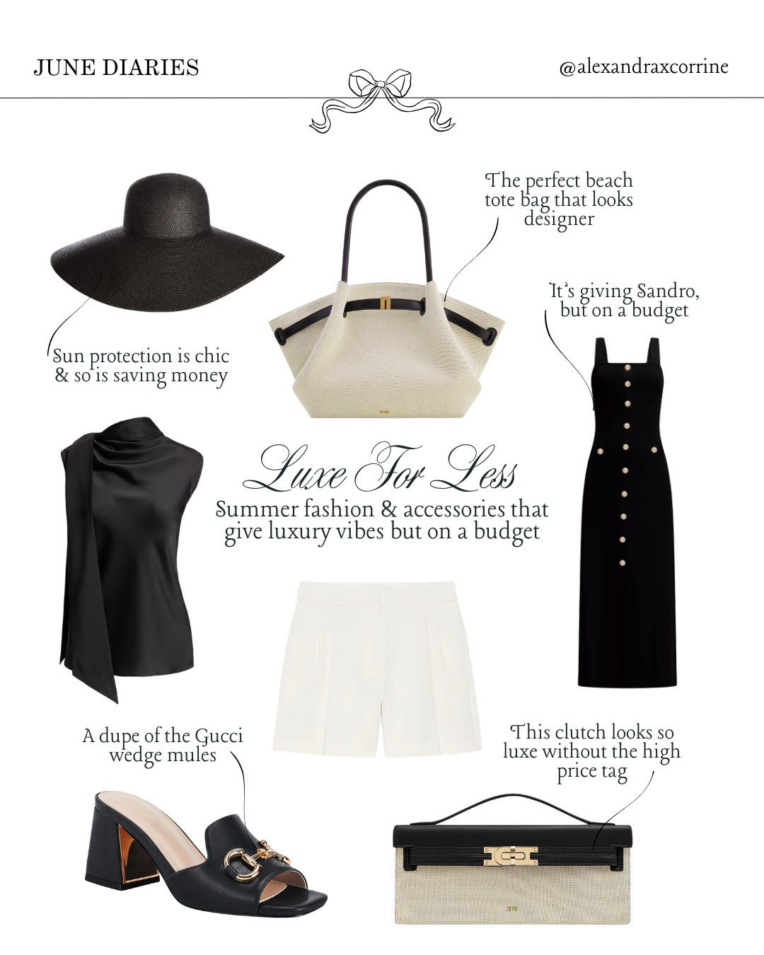 Luxe for less 💳 Summer fashion & accessories that give luxury vibes but on a budget 🥂🍾

#bougieonabudget #summeraesthetic #luxuryaesthetic #chicliving #pinterestinspo 

[ bougie on a budget, luxury for less, luxury summer aesthetic, chic summer style mood board, chic girl summer essentials, Meredith Blake summer, classic summer style, Pinterest mood board aesthetic ]

#LTKSeasonal #LTKSaleAlert #LTKootd
