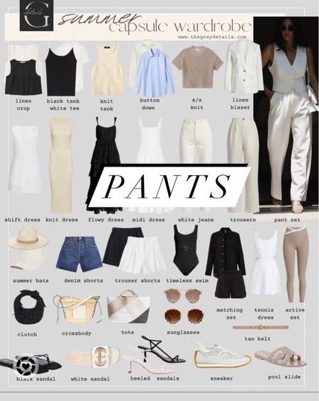 Summmer capsule wardrobe pants

White jeans
White trousers (I went with the Petite)
Leggings
Linen pants 

#LTKworkwear #LTKstyletip #LTKFind