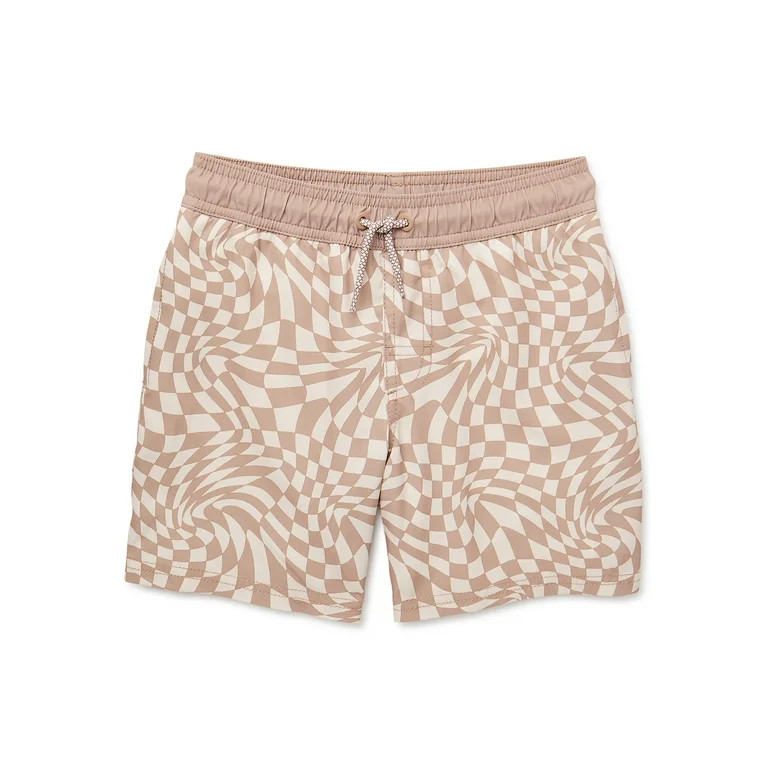 Wonder Nation Boys Fashion Swim Trunks with UPF 50+ Protection, Sizes 4-18 | Walmart (US)