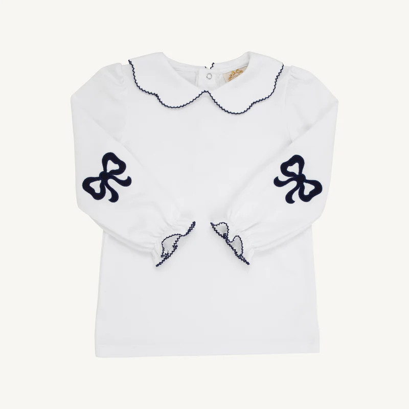 Color
      
      Worth Avenue White with Nantucket Navy Bows | The Beaufort Bonnet Company