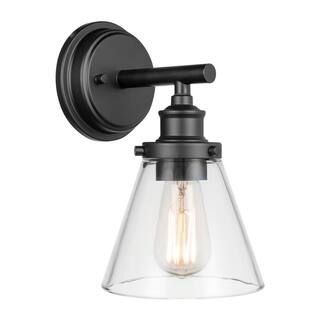 Globe Electric Parker Rustic Industrial Indoor/Outdoor 1-Light Wall Sconce with Incandescent Bulb... | The Home Depot