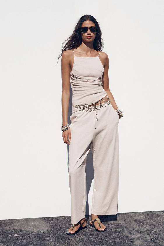 RUCHED STRAP TOP | Zara US