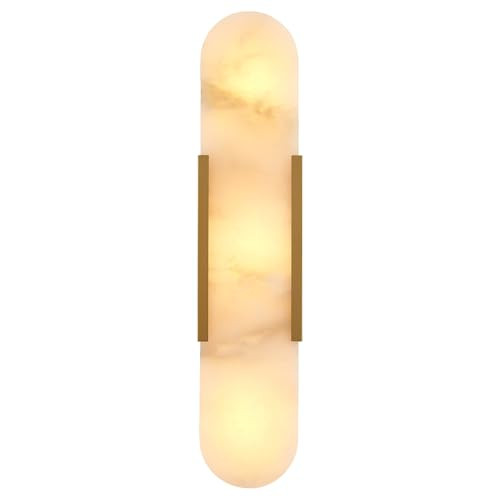 Modern Gold Wall Sconces for Living Room, Marble Sconce Wall Light Fixtures for Bedroom, Alabaste... | Amazon (US)