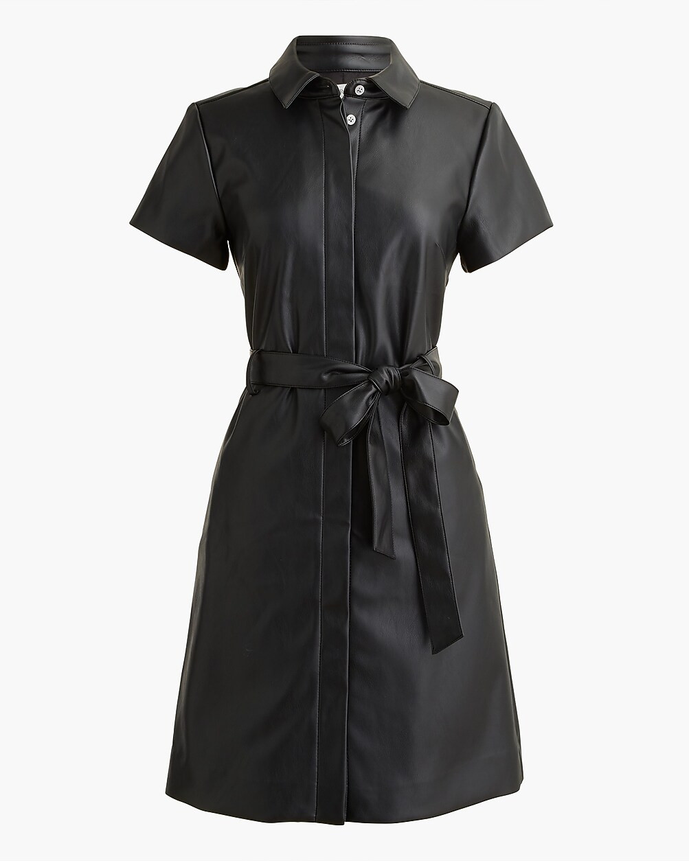 Faux-leather shirtdress | J.Crew Factory