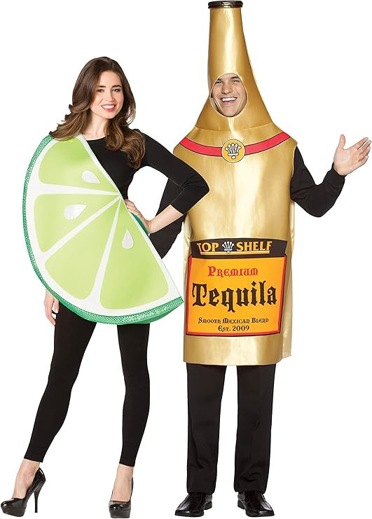 Amazon.com: Tequila Bottle & Lime Slice Couples Costume Liquor Drink Dress Up Cosplay Costumes, A... | Amazon (US)
